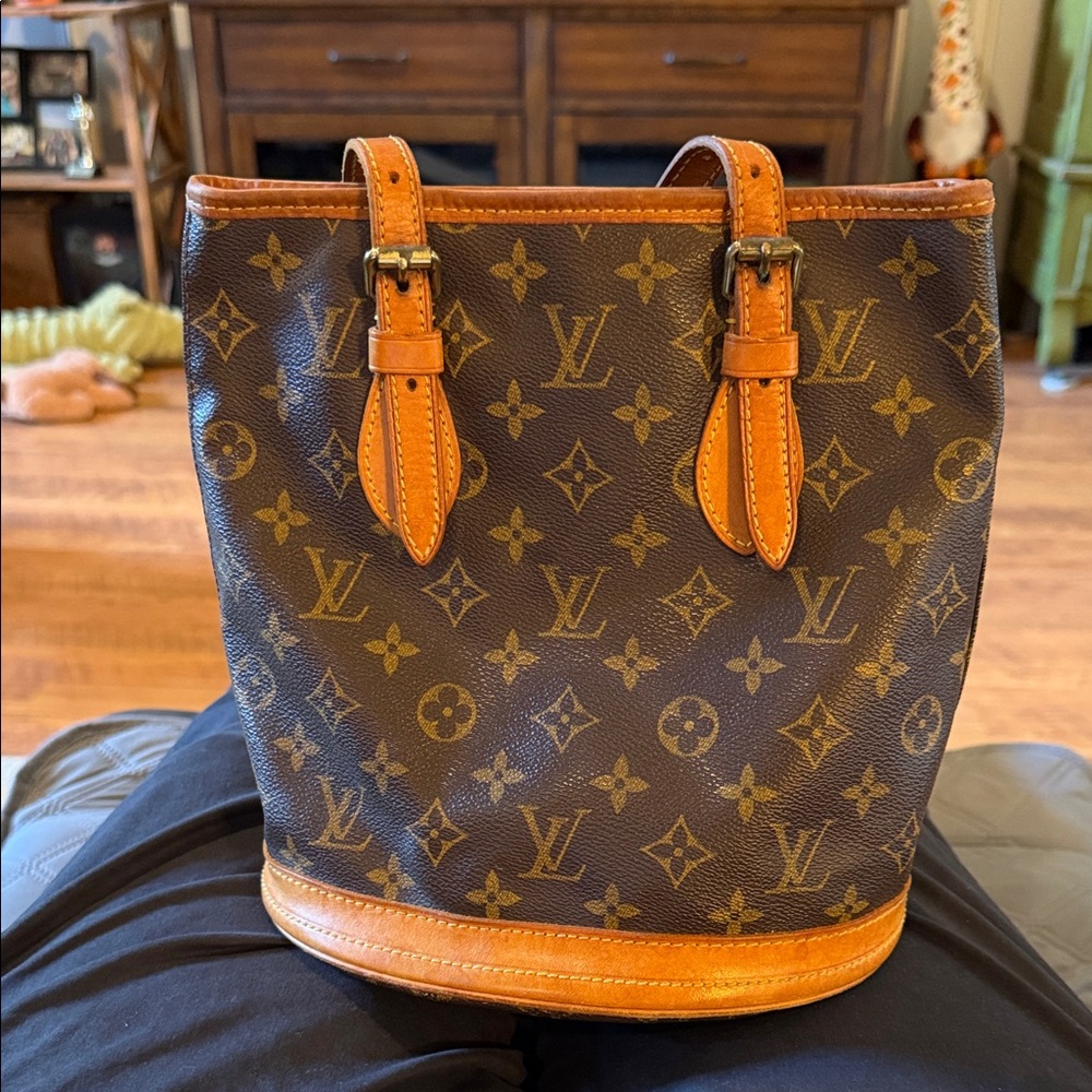 Louis Vuitton Monogram Brown and Tan Bucket Bag